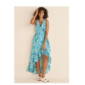 NWT Venus Ruffle High-Low Wrap Dress Size 6